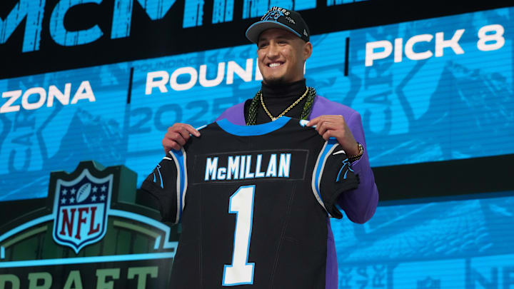 Panthers WR Tetairoa McMillan will be one of the first rookies selected in 2025 fantasy football redraft and dynasty leagues. Panthers WR Tetairoa McMillan will be one of the first rookies selected in 2025 fantasy football redraft and dynasty leagues.