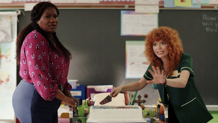 POKER FACE -- Episode 206 -- Pictured: (l-r) Adrienne C. Moore, Natasha Lyonne as Charlie Cale -- (Photo by: PEACOCK)