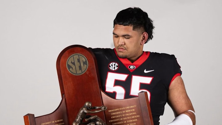 Offensive lineman prospect Malakai Lee during his official visit to the University of Georgia