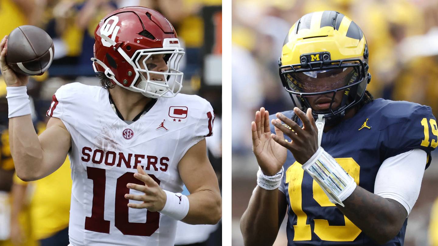 In the QB Comparison, Oklahoma's John Mateer Stumbled While Michigan's Bryce Underwood Roared