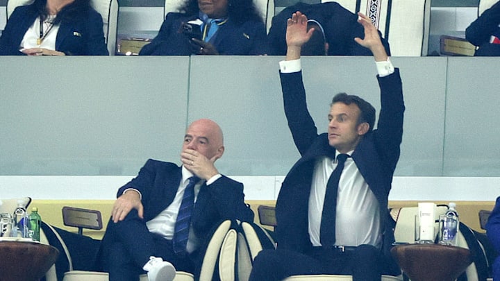 Emmanuel Macron était présent pour la demi-finale des Bleus.