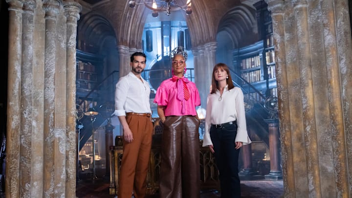 Carla Hall, Jozef Youssef, and Bonnie Wright on Harry Potter Wizards of Baking