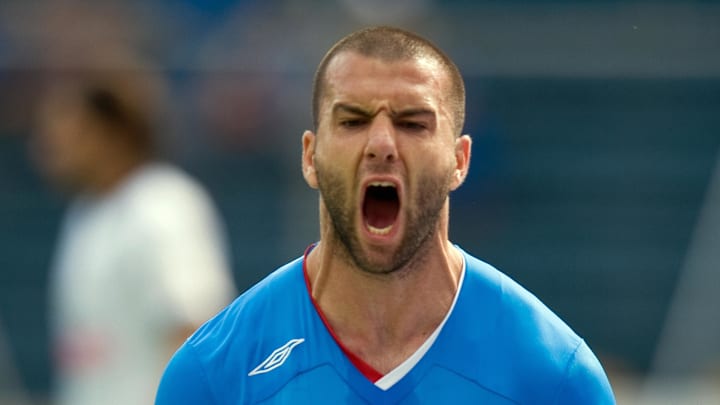 El jugador Emmanuel Villa en un partido del Cruz Azul.