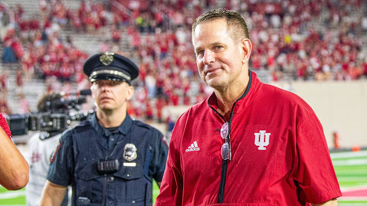 Head Coach Curt Cignetti during the Indiana versus Illinois football game at Memorial Stadium on Saturday, Sept. 20, 2025