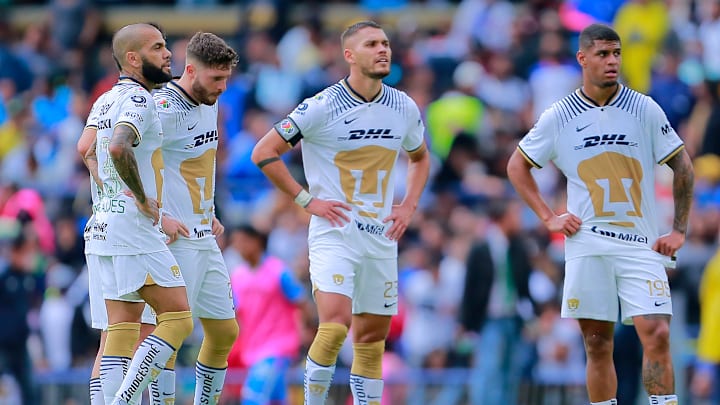 Jugadores de Pumas UNAM después del partido ante Cruz Azul. Jugadores de Pumas UNAM después del partido ante Cruz Azul.
