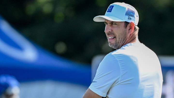 Jul 31, 2026; Westfield, IN, USA; Indianapolis Colts head coach Shane Steichen is seen on day three of training camp at Grand Park Sports Campus. Mandatory Credit: Robert Goddin-Imagn Images Jul 31, 2026; Westfield, IN, USA; Indianapolis Colts head coach Shane Steichen is seen on day three of training camp at Grand Park Sports Campus. Mandatory Credit: Robert Goddin-Imagn Images
