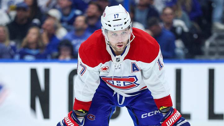 Apr 21, 2026; Tampa, Florida, USA; Montreal Canadiens right wing Josh Anderson (17) looks on against the Tampa Bay Lightning in the third period during game two of the first round of the 2026 Stanley Cup Playoffs at Benchmark International Arena. Mandatory Credit: Nathan Ray Seebeck-Imagn Images