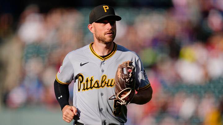 Jun 19, 2026; Denver, Colorado, USA; Pittsburgh Pirates second baseman Brandon Lowe (5) during the first inning against the Colorado Rockies at Coors Field. Mandatory Credit: Ron Chenoy-Imagn Images Jun 19, 2026; Denver, Colorado, USA; Pittsburgh Pirates second baseman Brandon Lowe (5) during the first inning against the Colorado Rockies at Coors Field. Mandatory Credit: Ron Chenoy-Imagn Images