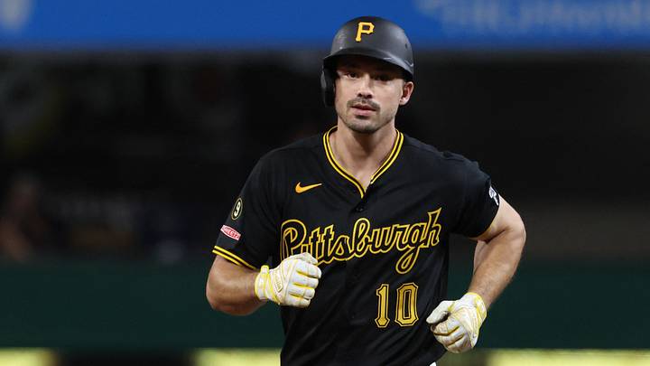 Sep 5, 2026; Pittsburgh, Pennsylvania, USA;  Pittsburgh Pirates left fielder Bryan Reynolds (10) circles the bases on a solo home run against the Los Angeles Angels during the eighth inning at PNC Park.  Mandatory Credit: Charles LeClaire-Imagn Images