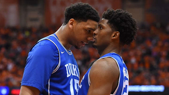 Duke basketball players Jahlil Okafor and Justise Winslow