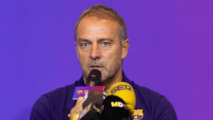 Hansi Flick shared his thoughts on the current state of his Barcelona squad. Hansi Flick shared his thoughts on the current state of his Barcelona squad.