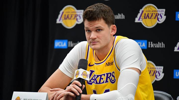 Sep 28, 2026; El Segundo, CA, USA; Los Angeles Lakers player Walker Kessler (14) during media day at UCLA Health Training Center. Mandatory Credit: Gary A. Vasquez-Imagn Images Sep 28, 2026; El Segundo, CA, USA; Los Angeles Lakers player Walker Kessler (14) during media day at UCLA Health Training Center. Mandatory Credit: Gary A. Vasquez-Imagn Images