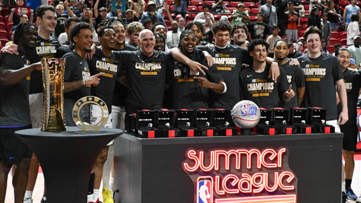 The Charlotte Hornets and a variety of Summer League hardware. The Charlotte Hornets and a variety of Summer League hardware.