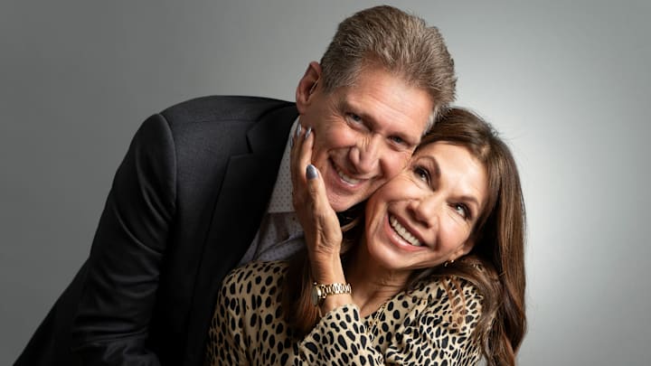 December 1, 2023:    Golden Bachelor    Gerry Turner and fianc  e Theresa Nist pose for a portrait