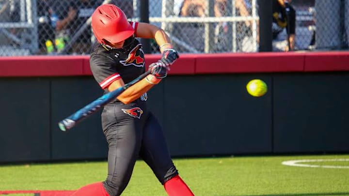 Paisley Needham smashed a solo home run with no outs in the top of the third inning on Thursday, May 8 in a 13-1 win against Midlothian. The home run was No. 1 Melissa's 106th blast of the season, setting a new UIL national high school single season record.