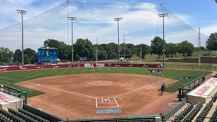 Rhoads Stadium in Tuscaloosa, Alabama prior to the NCAA tournament game between No. 1 Alabama and Belmont Rhoads Stadium in Tuscaloosa, Alabama prior to the NCAA tournament game between No. 1 Alabama and Belmont