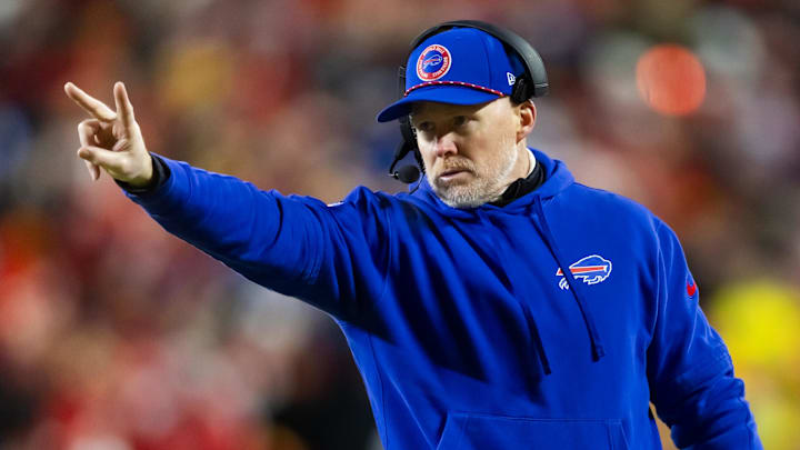 Buffalo Bills head coach Sean McDermott against the Kansas City Chiefs during the AFC Championship game.