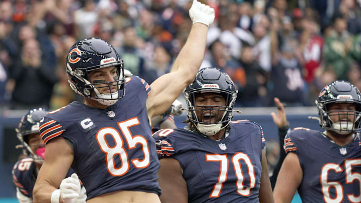 Cole Kmet proved he not only could catch two TD passes in a game but also could long-snap in a pinch.