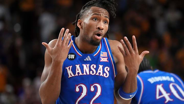 Kansas Jayhawks guard Darryn Peterson (22) Kansas Jayhawks guard Darryn Peterson (22)