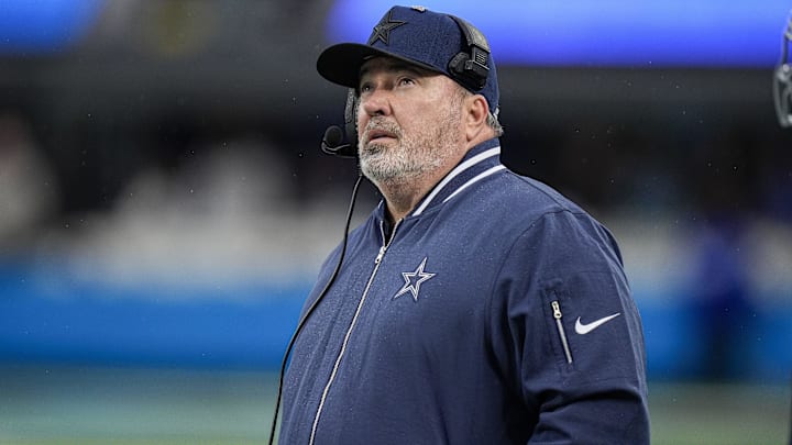 Dec 15, 2024; Charlotte, North Carolina, USA; Dallas Cowboys head coach Mike McCarthy during the second half against the Carolina Panthers at Bank of America Stadium. Mandatory Credit: Jim Dedmon-Imagn Images
