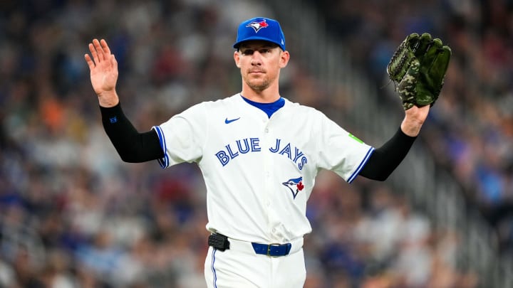 Jun 29, 2024; Toronto, Ontario, CAN; Toronto Blue Jays pitcher Chris Bassitt (40) against the New York Yankees at Rogers Centre.