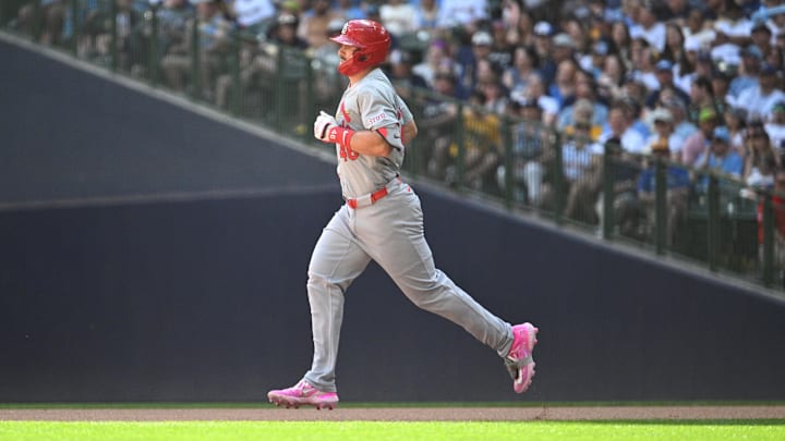 May 12, 2024; Milwaukee, Wisconsin, USA; St. Louis Cardinals first base Paul Goldschmidt (46)