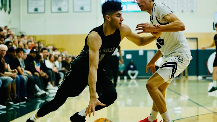 Ibrahim Monawar, shown here during De La Salle 28-5 season in 2024-25, led the Spartans to a big North Coast Section Open Division opening night win on Feb. 19, 2026 with a team-high 17 points, 15 coming after halftime. Ibrahim Monawar, shown here during De La Salle 28-5 season in 2024-25, led the Spartans to a big North Coast Section Open Division opening night win on Feb. 19, 2026 with a team-high 17 points, 15 coming after halftime.