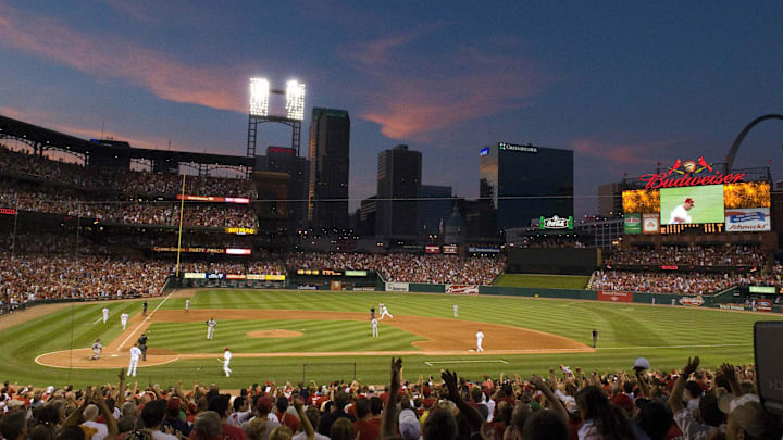 June 29, 2010; St. Louis, MO. USA; A general view of Busch Stadium after St. Louis Cardinals first baseman Albert Pujols (5) hit a two run home run against the Arizona Diamondbacks in the fifth inning. Mandatory Credit: Jeff Curry-Imagn Images June 29, 2010; St. Louis, MO. USA; A general view of Busch Stadium after St. Louis Cardinals first baseman Albert Pujols (5) hit a two run home run against the Arizona Diamondbacks in the fifth inning. Mandatory Credit: Jeff Curry-Imagn Images
