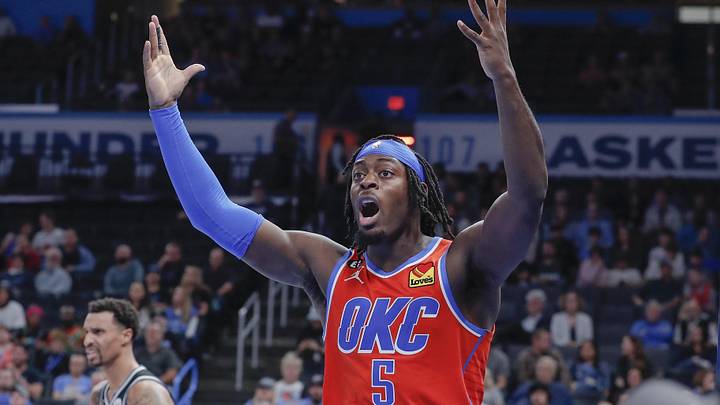 Oklahoma City Thunder guard Lu Dort. Oklahoma City Thunder guard Lu Dort.