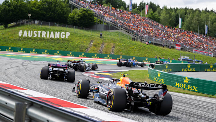 Sergio Perez seen during the 10th stop of the FIA Formula One World Championship at the Red Bull Ring in Spielberg, Austria on July 2, 2023. Sergio Perez seen during the 10th stop of the FIA Formula One World Championship at the Red Bull Ring in Spielberg, Austria on July 2, 2023.