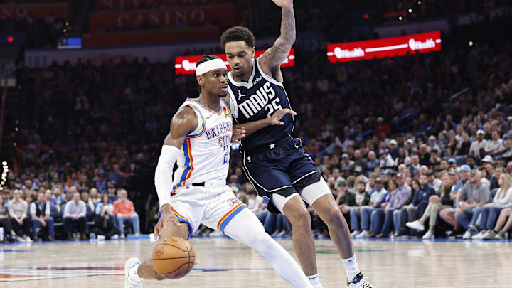 Mar 14, 2024; Oklahoma City, Oklahoma, USA; Oklahoma City Thunder guard Shai Gilgeous-Alexander (2) Mar 14, 2024; Oklahoma City, Oklahoma, USA; Oklahoma City Thunder guard Shai Gilgeous-Alexander (2)
