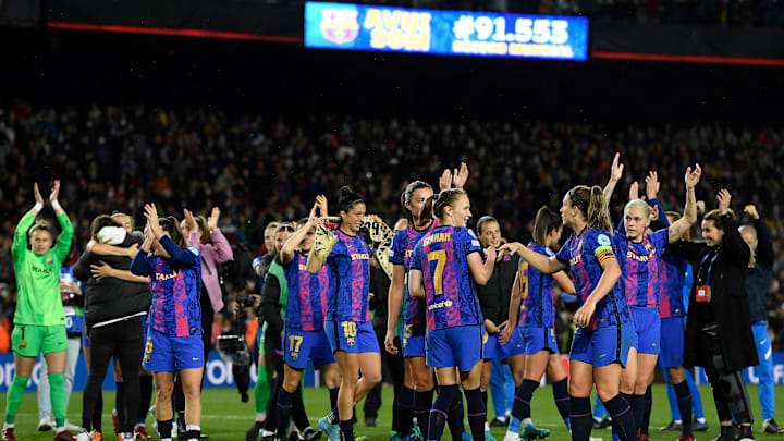 Le FC Barcelone a attiré plus de 91500 personnes au Camp Nou.