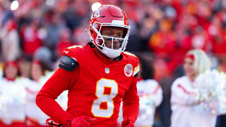 Kansas City Chiefs wide receiver DeAndre Hopkins (8) against the Buffalo Bills in the AFC Championship Game.