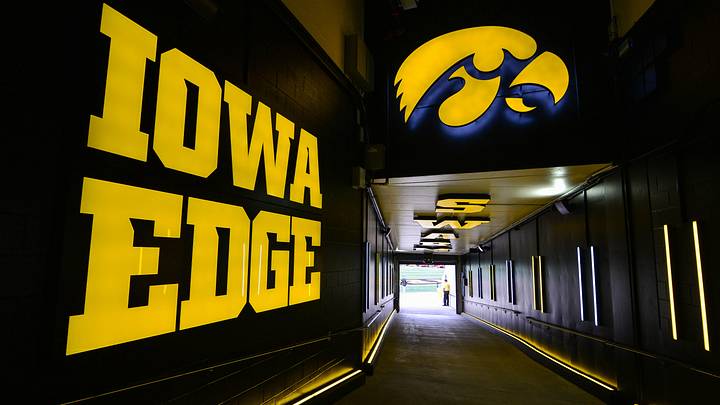 Aug 31, 2019; Iowa City, IA, USA; A general view of the new players tunnel before the game between the Iowa Hawkeyes and the Miami (Oh) Redhawks at Kinnick Stadium. Mandatory Credit: Jeffrey Becker-Imagn Images