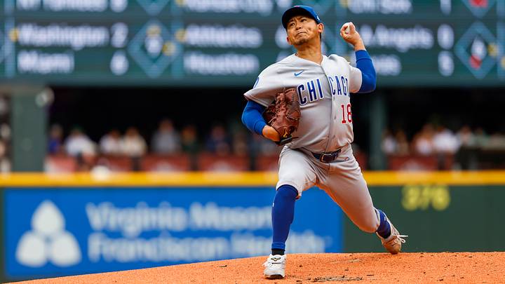 Aug 23, 2026; Seattle, Washington, USA; Chicago Cubs starting pitcher Shota Imanaga (18) throws against the Seattle Mariners during the first inning at T-Mobile Park. Mandatory Credit: Joe Nicholson-Imagn Images Aug 23, 2026; Seattle, Washington, USA; Chicago Cubs starting pitcher Shota Imanaga (18) throws against the Seattle Mariners during the first inning at T-Mobile Park. Mandatory Credit: Joe Nicholson-Imagn Images