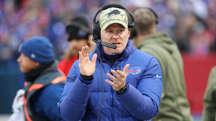Bills head coach Sean McDermott in the second half against the Vikings.
