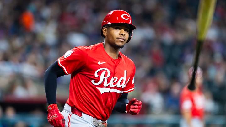 Aug 24, 2025; Phoenix, Arizona, USA; Cincinnati Reds infielder Ke'Bryan Hayes against the Arizona Diamondbacks at Chase Field. Mandatory Credit: Mark J. Rebilas-Imagn Images Aug 24, 2025; Phoenix, Arizona, USA; Cincinnati Reds infielder Ke'Bryan Hayes against the Arizona Diamondbacks at Chase Field. Mandatory Credit: Mark J. Rebilas-Imagn Images