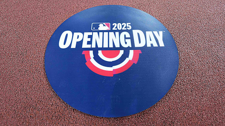 A general view of the Opening Day on deck circle before a game between the Toronto Blue Jays and the Baltimore Orioles at Rogers Centre. 