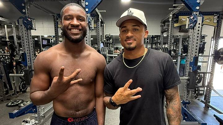 Linebacker Ethan Coach, a UW commit, share a St. John Bosco moment with Trent McDuffie, the former Husky corner. Linebacker Ethan Coach, a UW commit, share a St. John Bosco moment with Trent McDuffie, the former Husky corner.