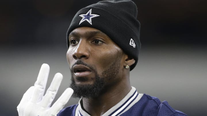 Dallas Cowboys wide receiver Dez Bryant warms up before a game against the Seattle Seahawks at AT&T Stadium. 