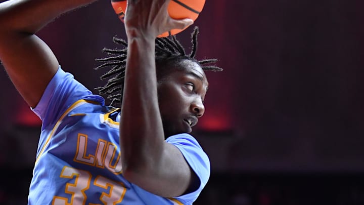 Long Island University Sharks guard Jamal Fuller (33) 