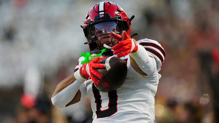 Oct 3, 2026; Boulder, Colorado, USA;  Texas Tech Red Raiders running back Quinten Joyner (0) reacts to carry in the second quarter against the Colorado Buffaloes at Folsom Field.  Mandatory Credit: Ron Chenoy-Imagn Images