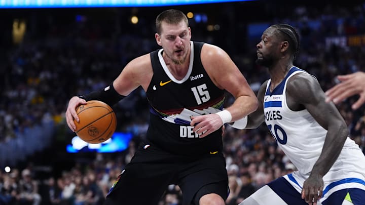 The Denver Nuggets and center Nikola Jokic are favored to beat the Minnesota Timberwolves in the first round of the NBA Playoffs. 