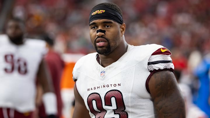 Commanders two-time Pro Bowl defensive tackle Jonathan Allen is lost for the season with a pectoral injury.
