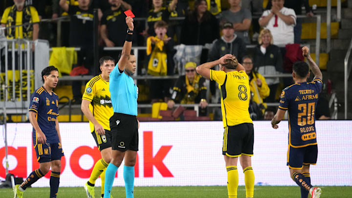 Crew midfielder Aidan Morris will miss tonight's match in Mexico after seeing red last week in Columbus. The MLS champs will face Liga MX giants Tigres in the Concacaf Champions Cup quarterfinals without their No. 8.
