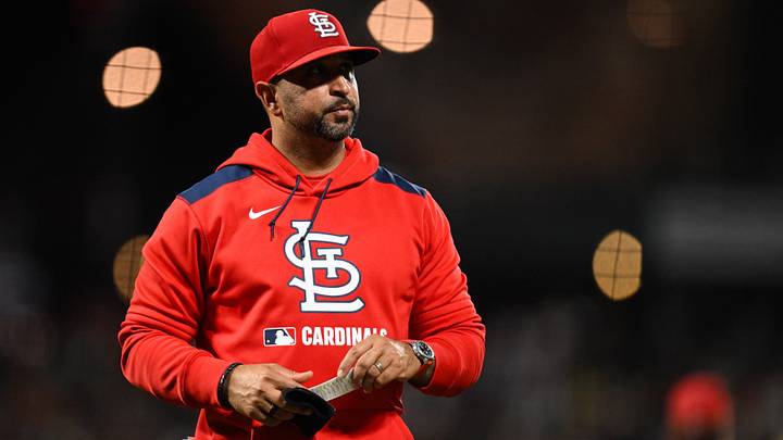 Sep 23, 2025; San Francisco, California, USA; St. Louis Cardinals manager Oliver Marmol walks back to the dugout after a pitching change against the San Francisco Giants during the third inning at Oracle Park. Mandatory Credit: Eakin Howard-Imagn Images Sep 23, 2025; San Francisco, California, USA; St. Louis Cardinals manager Oliver Marmol walks back to the dugout after a pitching change against the San Francisco Giants during the third inning at Oracle Park. Mandatory Credit: Eakin Howard-Imagn Images