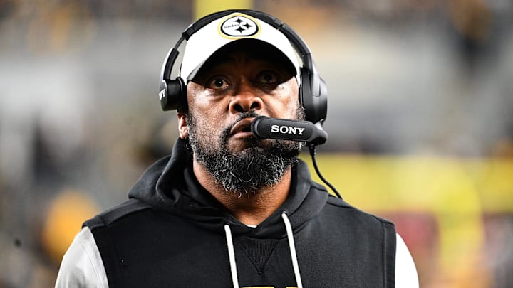 Jan 12, 2026; Pittsburgh, PA, USA; Pittsburgh Steelers head coach Mike Tomlin before an AFC Wild Card Round game against the Houston Texans at Acrisure Stadium.  