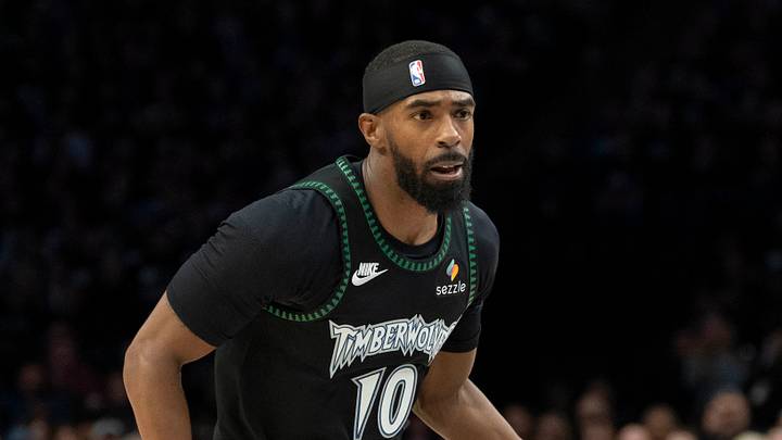 Apr 30, 2026; Minneapolis, Minnesota, USA; Minnesota Timberwolves guard Mike Conley (10) dribbles the ball against the Denver Nuggets in the first half during game six of the first round of the 2026 NBA Playoffs at Target Center. Mandatory Credit: Jesse Johnson-Imagn Images Apr 30, 2026; Minneapolis, Minnesota, USA; Minnesota Timberwolves guard Mike Conley (10) dribbles the ball against the Denver Nuggets in the first half during game six of the first round of the 2026 NBA Playoffs at Target Center. Mandatory Credit: Jesse Johnson-Imagn Images