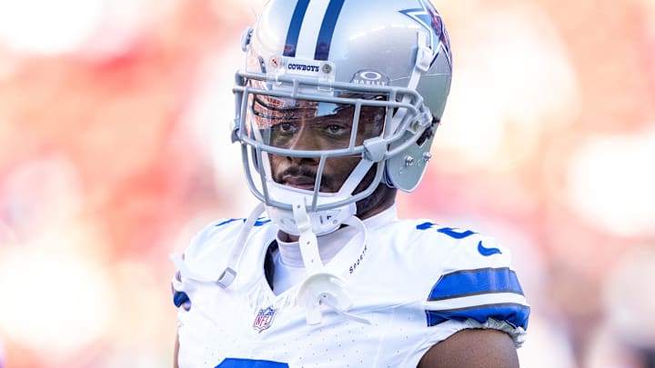 Dallas Cowboys cornerback Jourdan Lewis warms up before the game against the San Francisco 49ers. Dallas Cowboys cornerback Jourdan Lewis warms up before the game against the San Francisco 49ers.