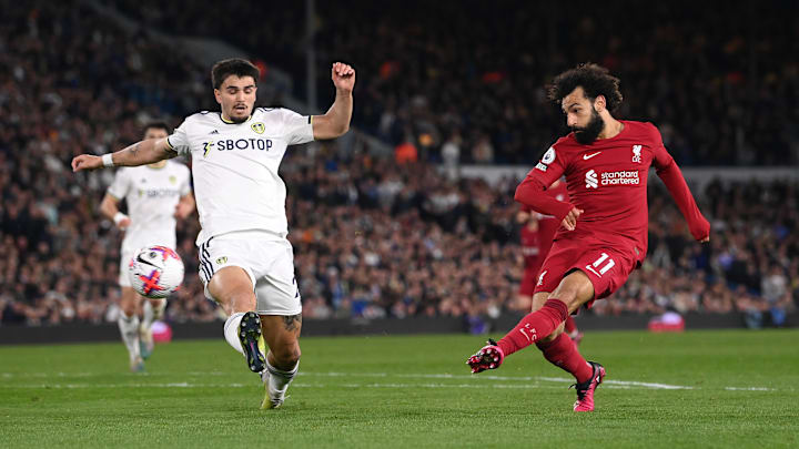 Mohamed Salah rattled in a record-breaking goal with his trusty left foot against Leeds United on Monday night